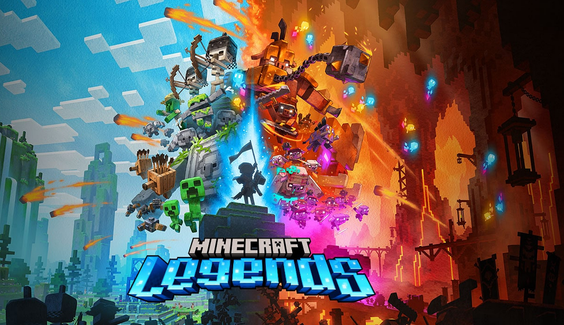 Minecraft Legends gameplay show off, releases April 18